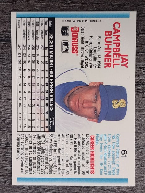 1992 Donruss #61 Jay Buhner