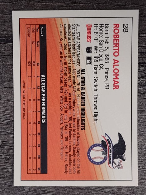 1992 Donruss #28 Roberto Alomar AS