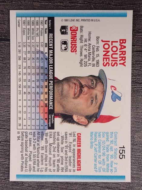 1992 Donruss #155 Barry Jones