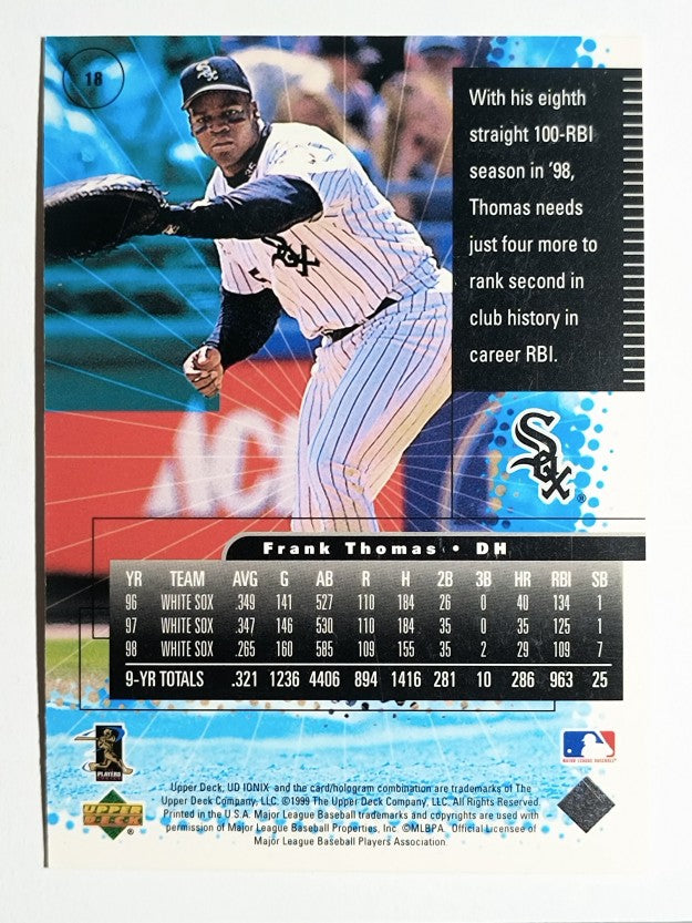 1999 UD Ionix #18 Frank Thomas
