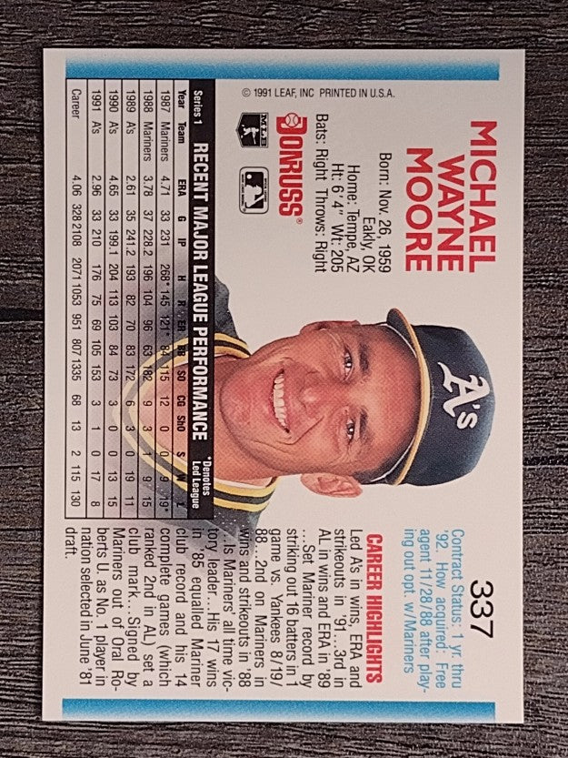 1992 Donruss #337 Mike Moore