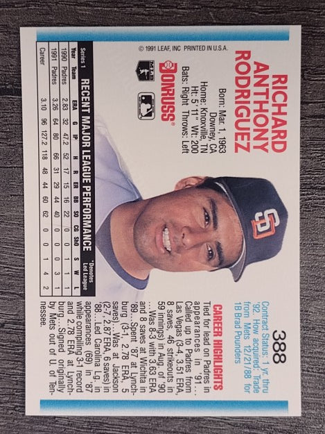 1992 Donruss #388 Rich Rodriguez