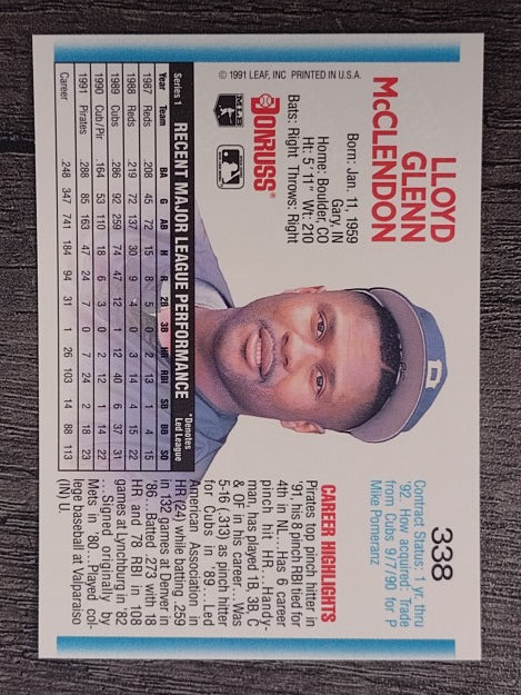 1992 Donruss #338 Lloyd McClendon