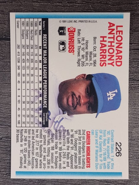 1992 Donruss #226 Lenny Harris
