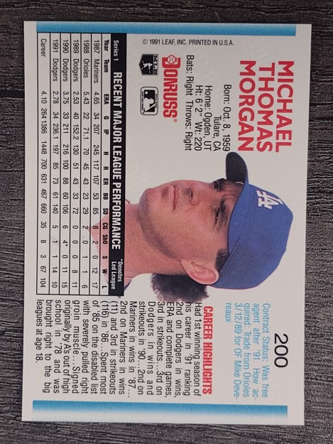 1992 Donruss #200 Mike Morgan