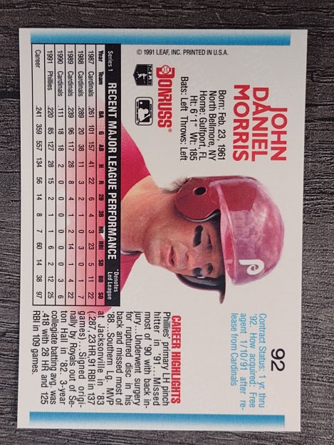 1992 Donruss #92 John Morris