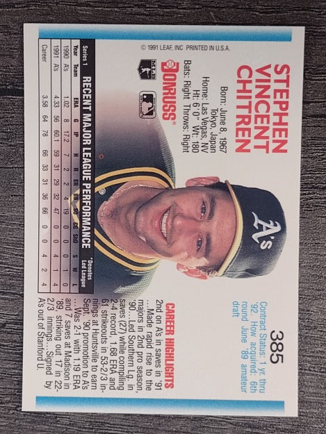 1992 Donruss #385 Steve Chitren