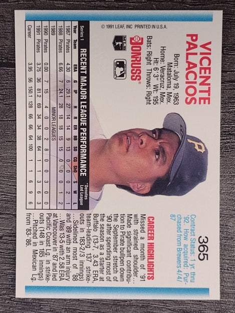 1992 Donruss #365 Vicente Palacios