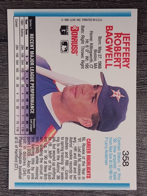 1992 Donruss #358 Jeff Bagwell