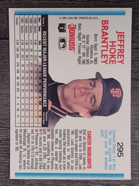 1992 Donruss #295 Jeff Brantley