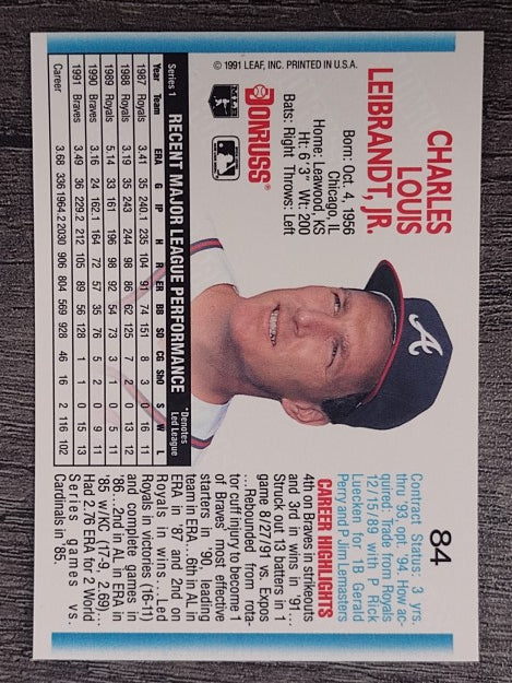 1992 Donruss #84 Charlie Leibrandt