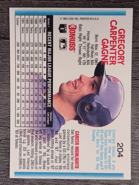 1992 Donruss #204 Greg Gagne