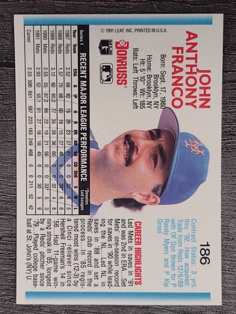 1992 Donruss #186 John Franco