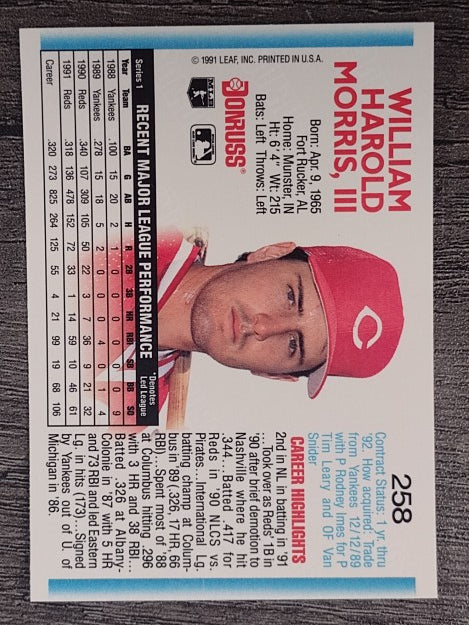 1992 Donruss #258 Hal Morris