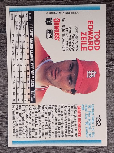1992 Donruss #132 Todd Zeile