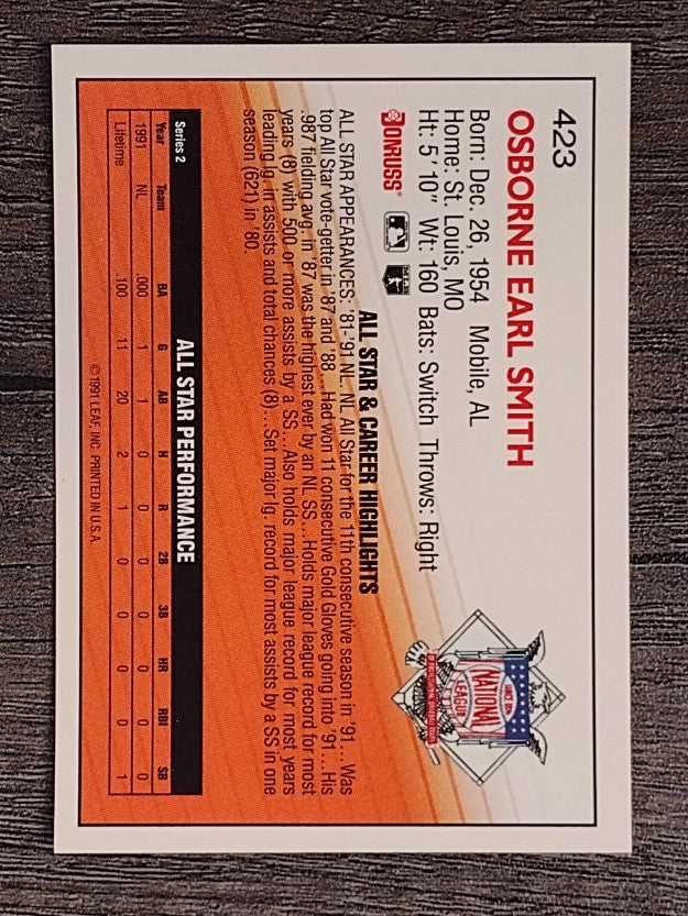 1992 Donruss #423 Ozzie Smith AS