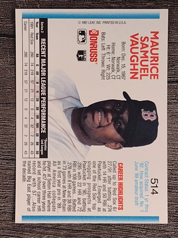 1992 Donruss #514 Mo Vaughn