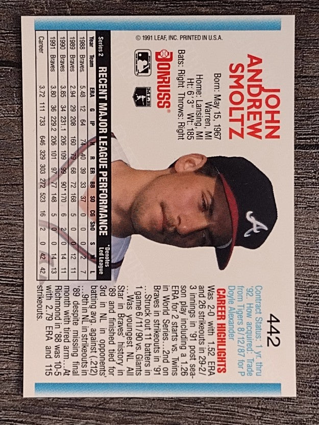 1992 Donruss #442 John Smoltz
