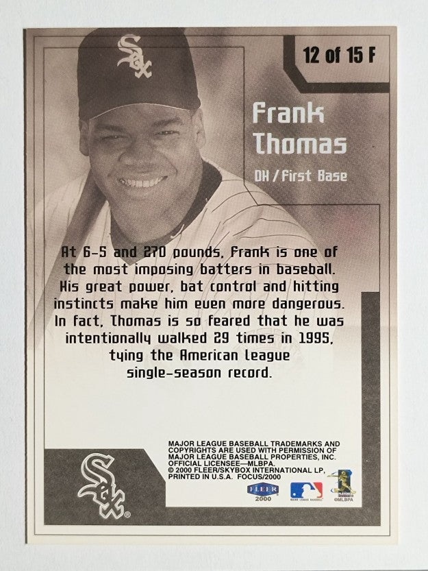 2000 Fleer Focus Focal Points #12 Frank Thomas