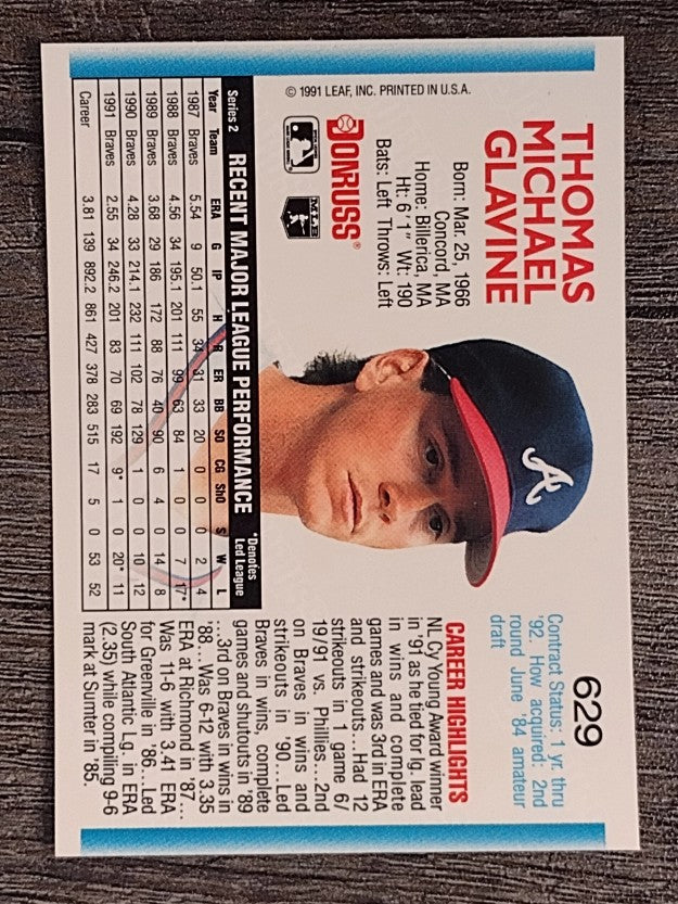 1992 Donruss #629 Tom Glavine