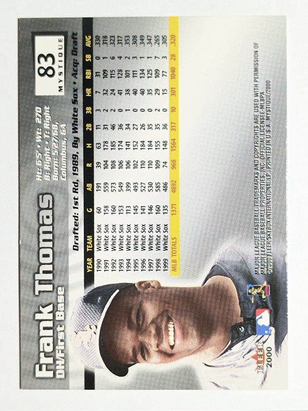 2000 Fleer Mystique #83 Frank Thomas