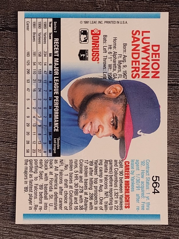 1992 Donruss #564 Deion Sanders
