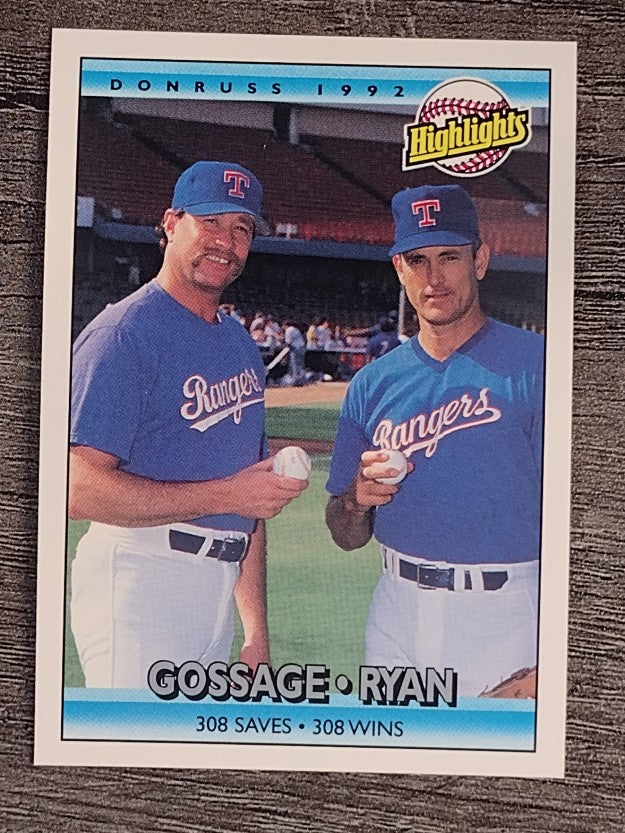 1992 Donruss #555 Nolan Ryan/Goose Gossage HL