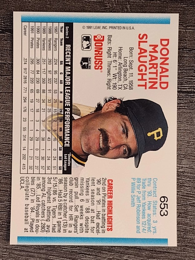 1992 Donruss #653 Don Slaught