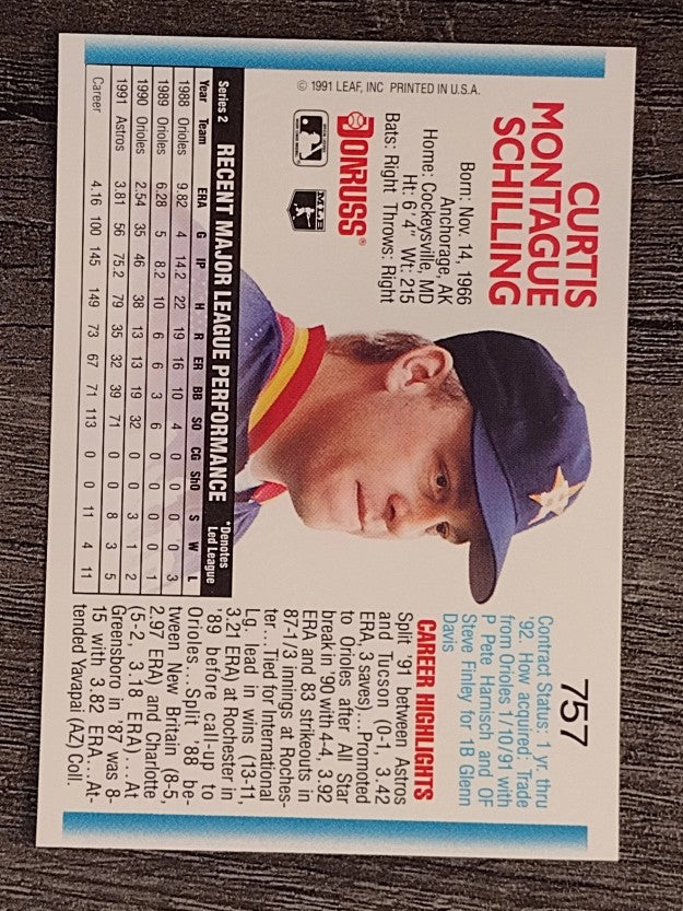1992 Donruss #757 Curt Schilling