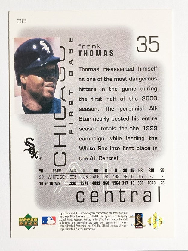 2000 Upper Deck Pros and Prospects #38 Frank Thomas