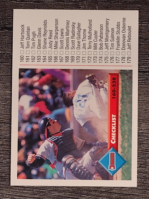 1993 Donruss #254 Checklist 160-238/Sammy Sosa/Damon Berryhill