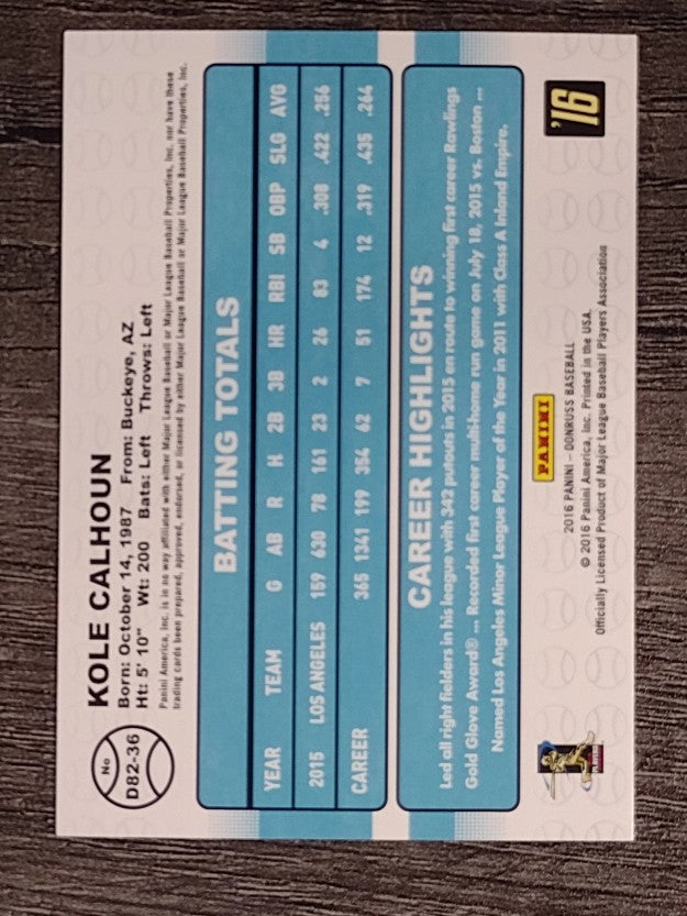 2016 Donruss '82 #36 Kole Calhoun
