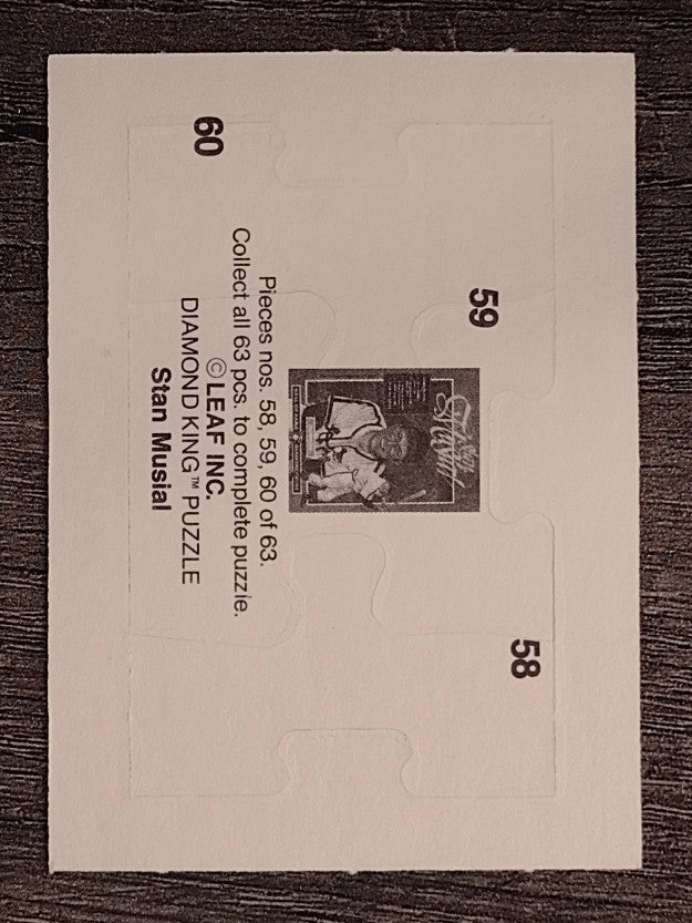 1988 Donruss Stan Musial Puzzle #58 Musial Puzzle 58-60