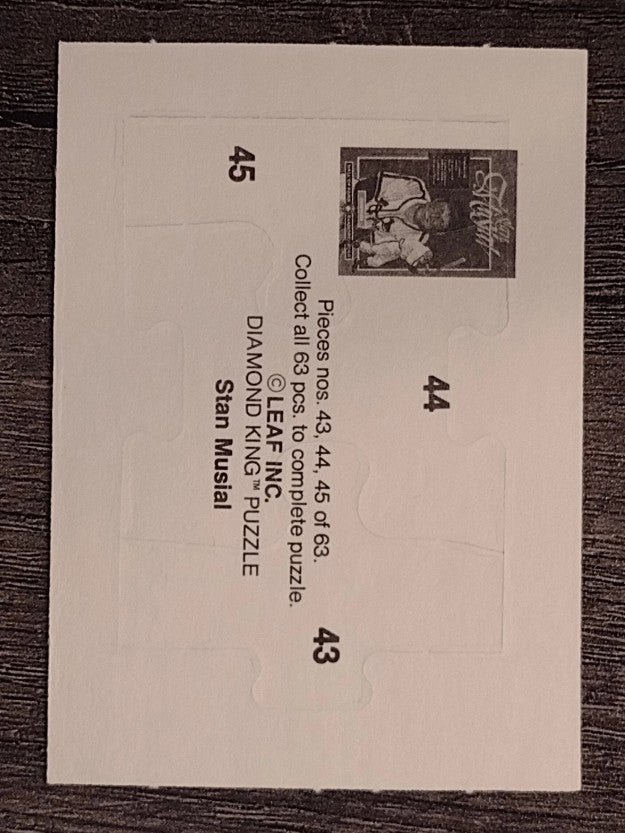 1988 Donruss Stan Musial Puzzle #43 Musial Puzzle 43-45