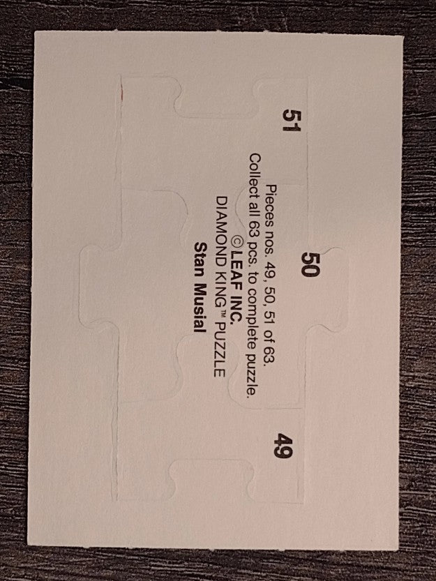1988 Donruss Stan Musial Puzzle #49 Musial Puzzle 49-51