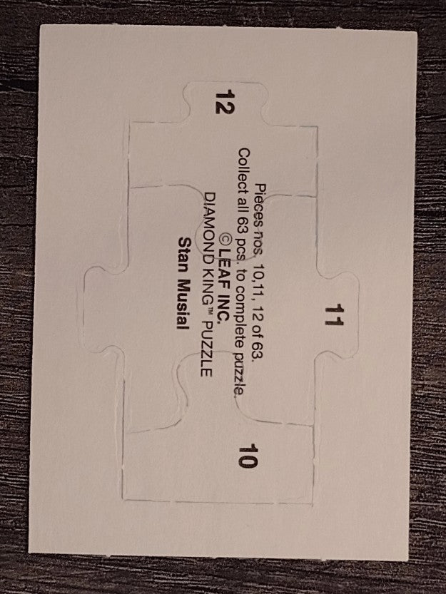 1988 Donruss Stan Musial Puzzle #10 Musial Puzzle 10-12