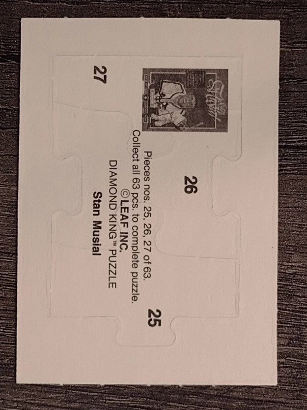 1988 Donruss Stan Musial Puzzle #25 Musial Puzzle 25-27