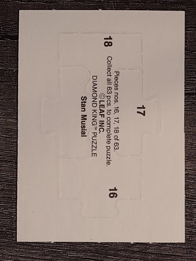1988 Donruss Stan Musial Puzzle #16 Musial Puzzle 16-18