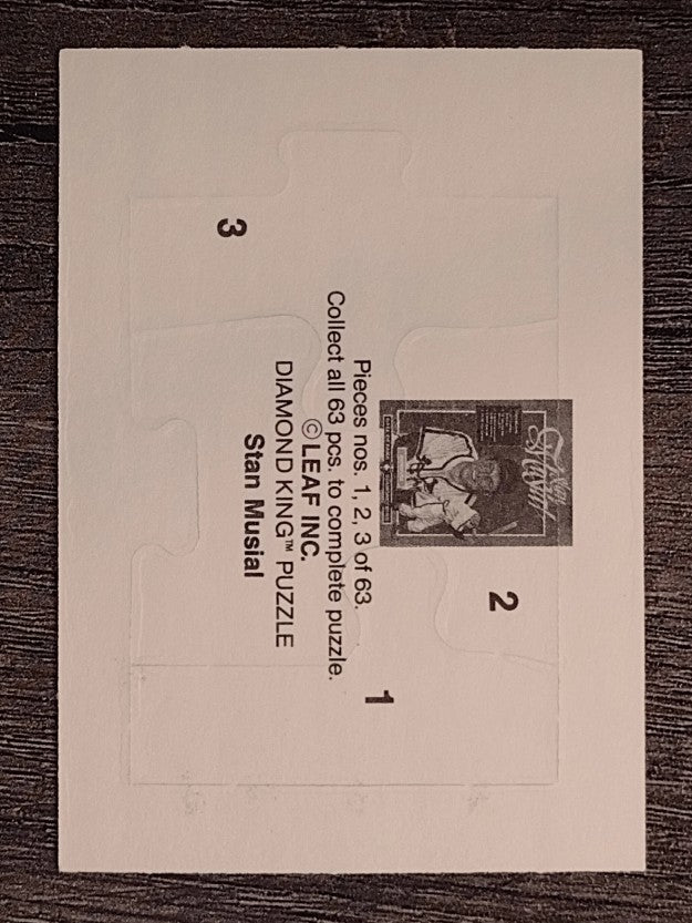1988 Donruss Stan Musial Puzzle #1 Musial Puzzle 1-3