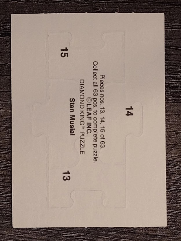 1988 Donruss Stan Musial Puzzle #13 Musial Puzzle 13-15