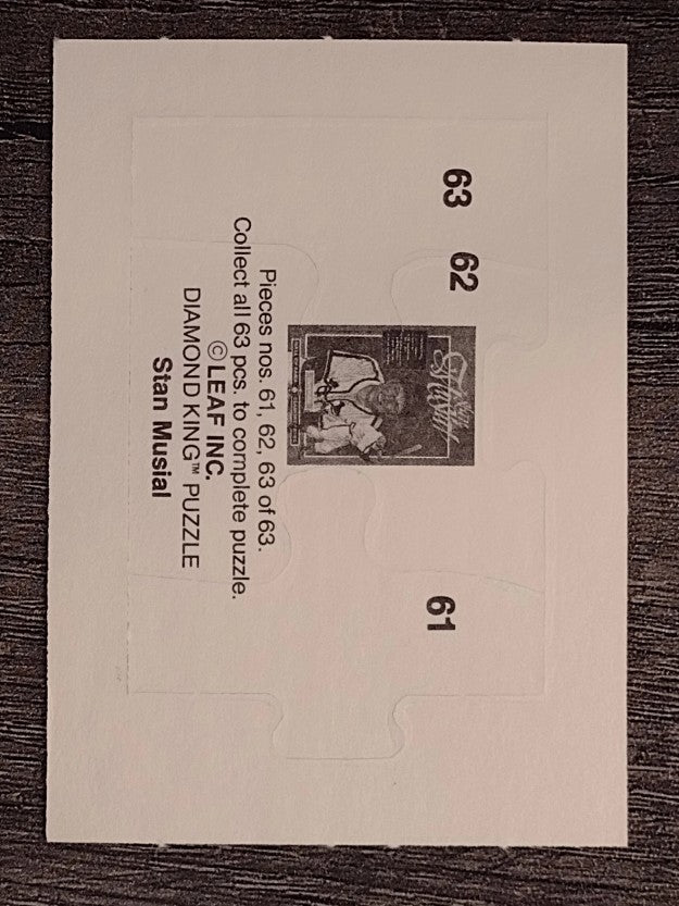 1988 Donruss Stan Musial Puzzle #61 Musial Puzzle 61-63