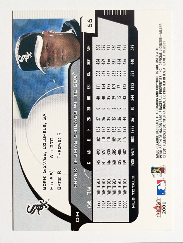 2001 Fleer Game Time #66 Frank Thomas