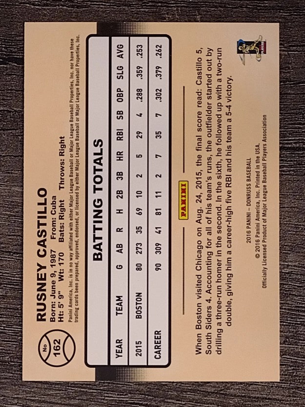2016 Donruss #162 Rusney Castillo