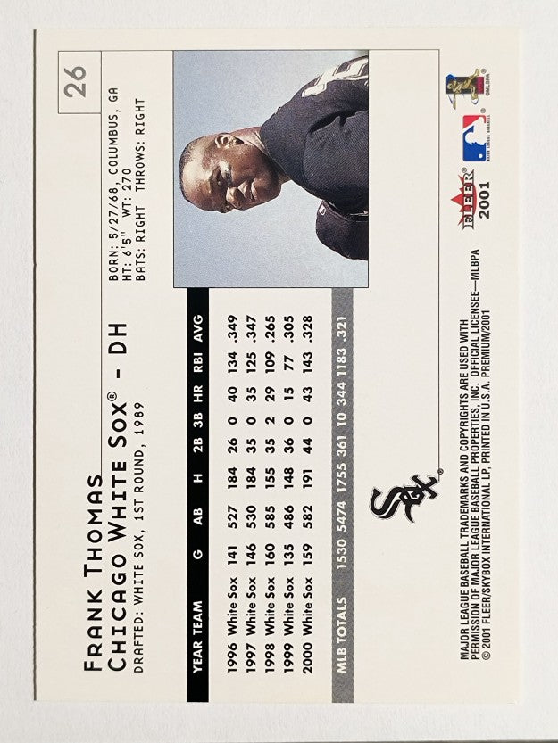 2001 Fleer Premium #26 Frank Thomas