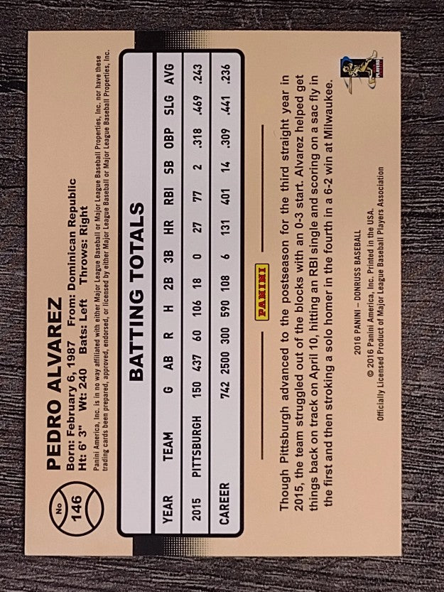 2016 Donruss #146 Pedro Alvarez