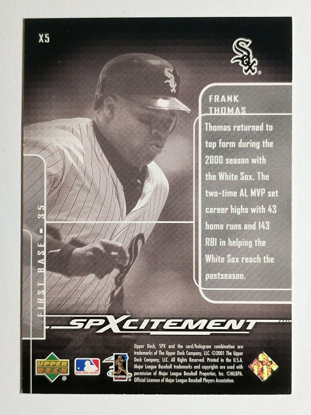 2001 SPx SPXcitement #X5 Frank Thomas
