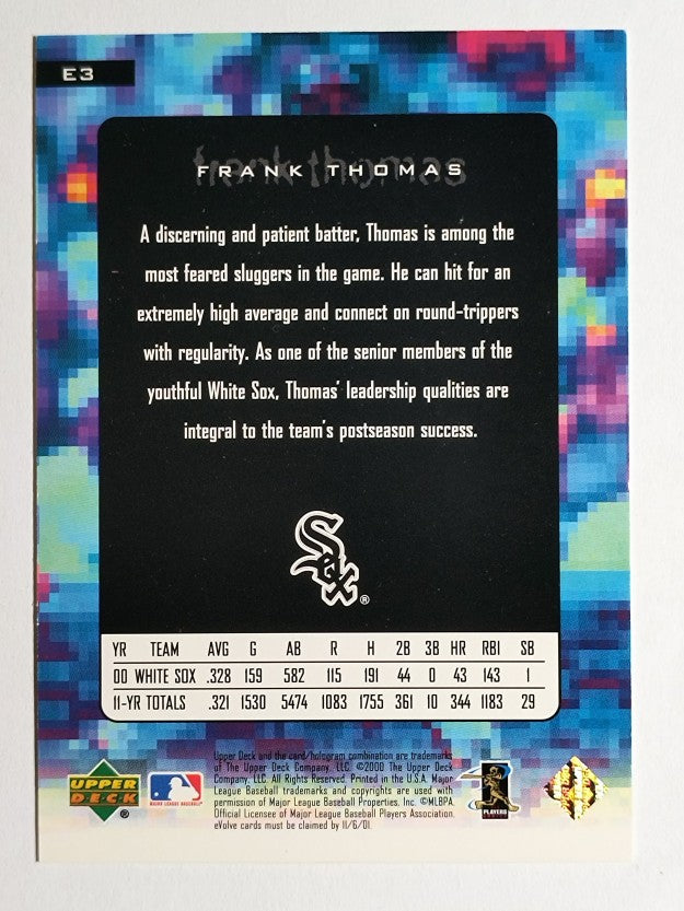 2001 Upper Deck e-Card #E3 Frank Thomas