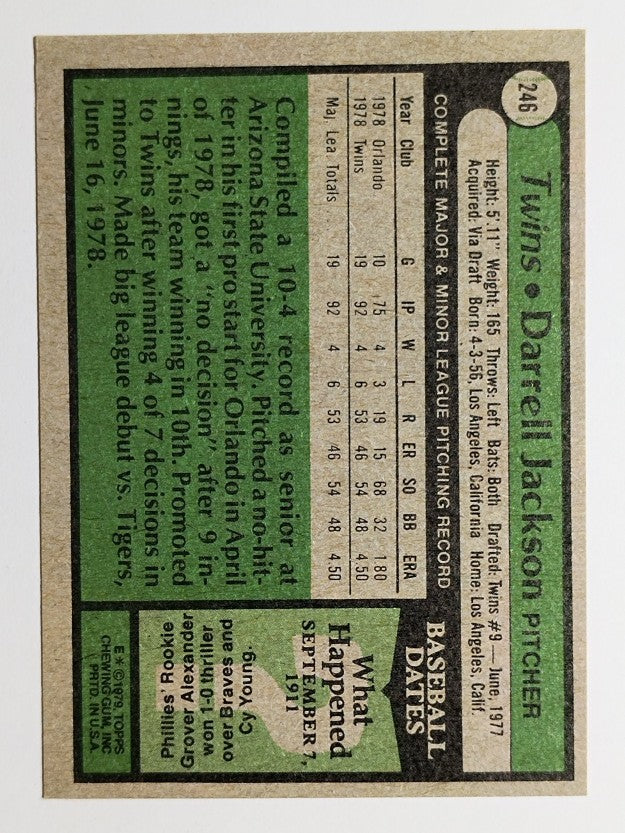 1979 Topps #246 Darrell Jackson RC (EXMT)