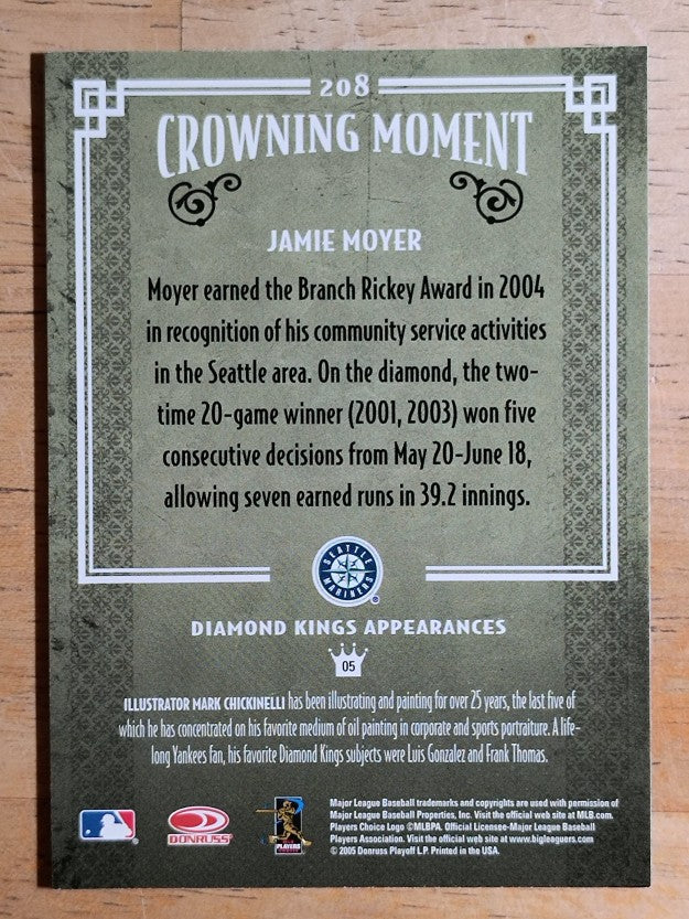 2005 Diamond Kings #208 Jamie Moyer