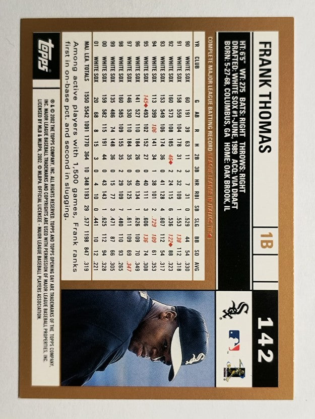 2002 Topps Opening Day #142 Frank Thomas